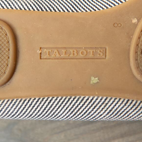 Talbots Seersucker Striped Driving Loafers Size 8 M Moccasins - Picture 5 of 13